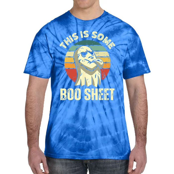 This Is Some Boo Sheet Halloween Funny Vintage Ghost Tie-Dye T-Shirt