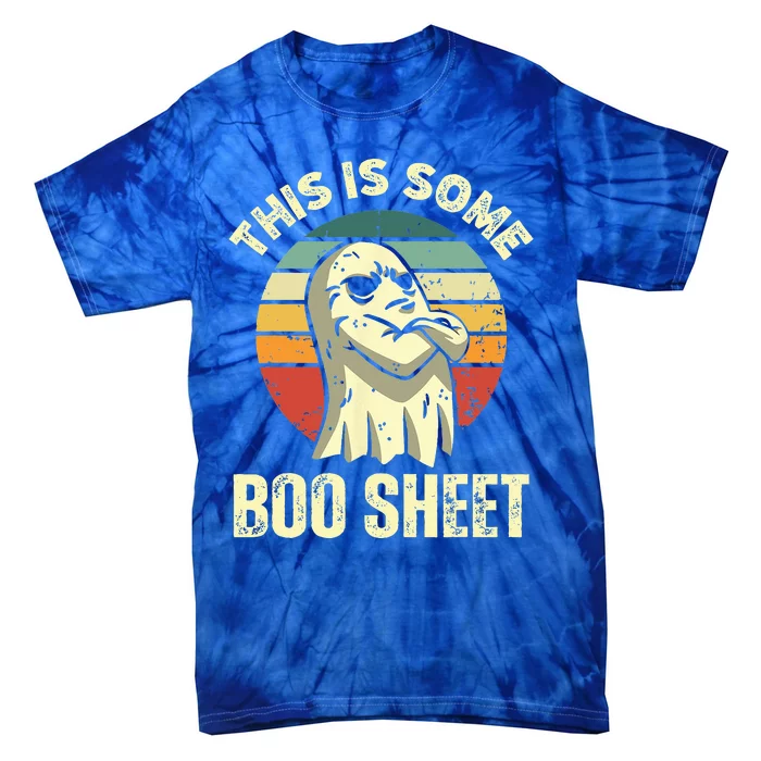 This Is Some Boo Sheet Halloween Funny Vintage Ghost Tie-Dye T-Shirt