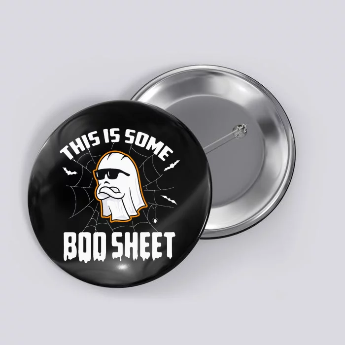 This Is Some Boo Sheet Funny Halloween Ghost Costume Button