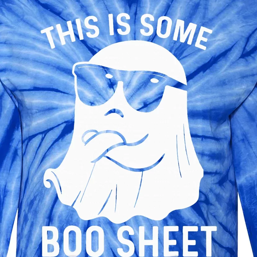 This Is Some Boo Sheet Ghost Halloween Costume Tie-Dye Long Sleeve Shirt