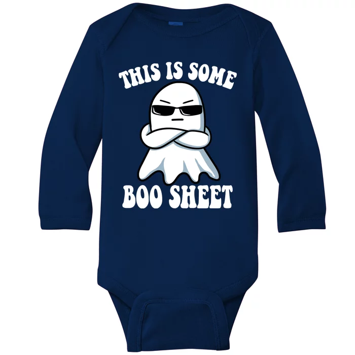 This Is Some Boo Sheet Funny Ghost Baby Long Sleeve Bodysuit