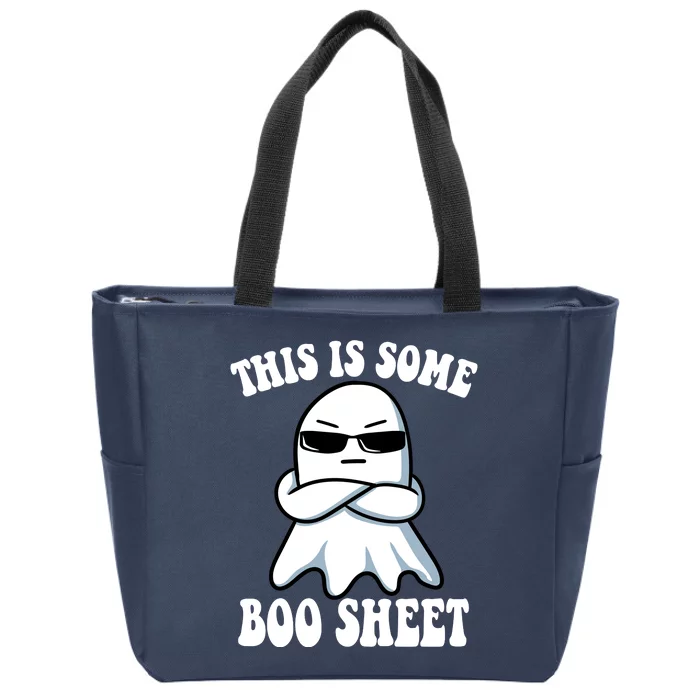 This Is Some Boo Sheet Funny Ghost Zip Tote Bag