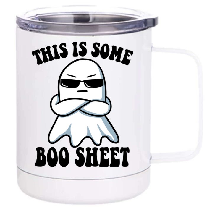 This Is Some Boo Sheet Funny Ghost Front & Back 12oz Stainless Steel Tumbler Cup