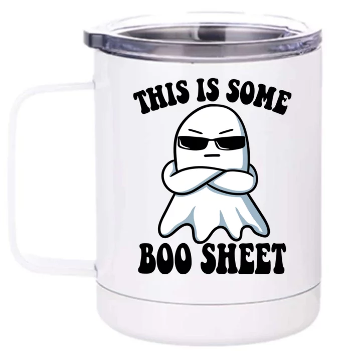 This Is Some Boo Sheet Funny Ghost Front & Back 12oz Stainless Steel Tumbler Cup