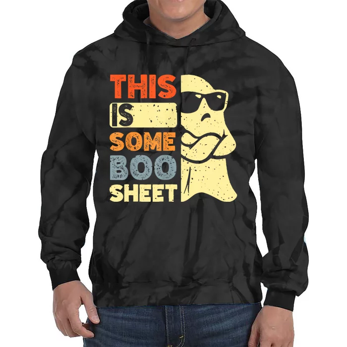 This Is Some Boo Sheet Ghost Halloween Costume Tie Dye Hoodie