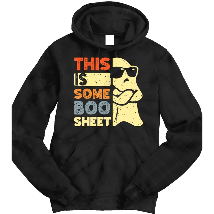 This Is Some Boo Sheet Ghost Halloween Costume Tie Dye Hoodie