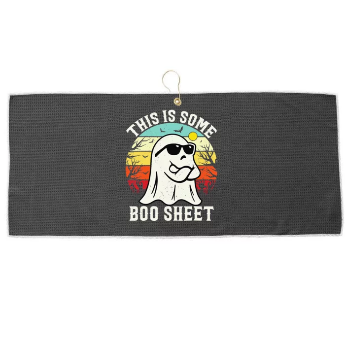 This Is Some Boo Sheet Ghost Retro Halloween Funny Halloween Large Microfiber Waffle Golf Towel