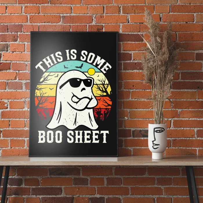 This Is Some Boo Sheet Ghost Retro Halloween Funny Halloween Poster