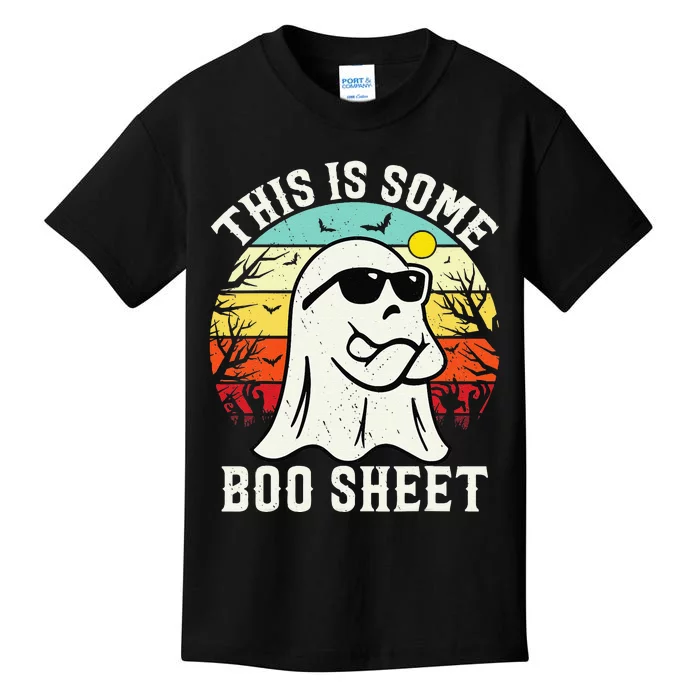 This Is Some Boo Sheet Ghost Retro Halloween Funny Halloween Kids T-Shirt