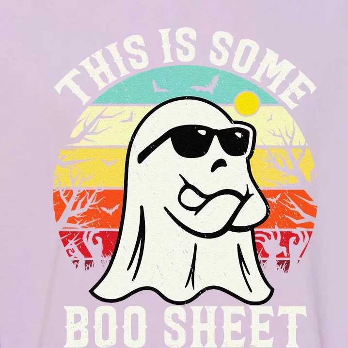 This Is Some Boo Sheet Ghost Retro Halloween Funny Halloween Garment-Dyed Sweatshirt