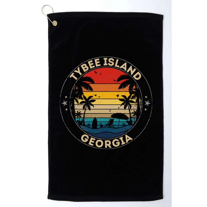 Tybee Island Souvenir Georgia Reminder Platinum Collection Golf Towel