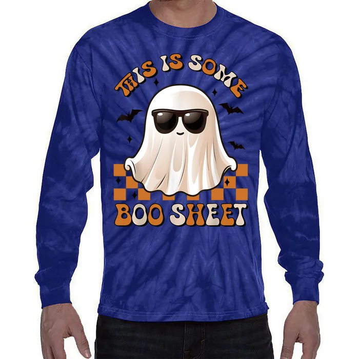 This Is Some Boo Sheet Halloween Ghost Funny Gifts Tie-Dye Long Sleeve Shirt