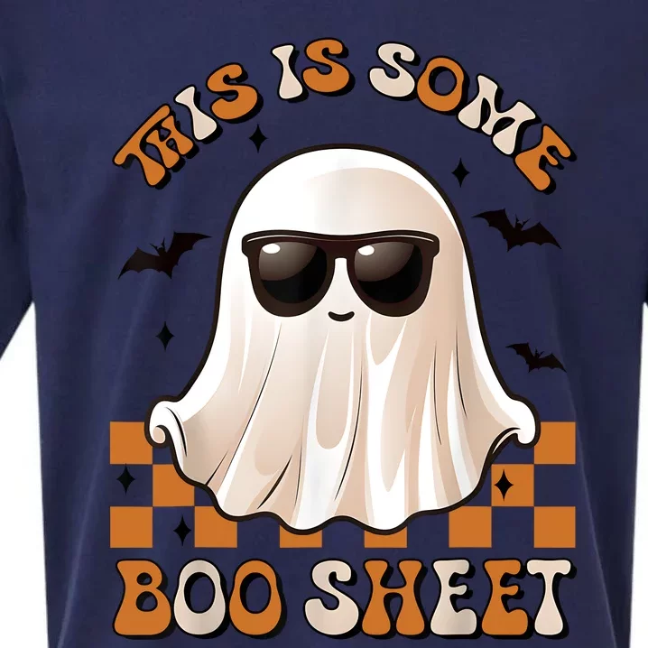 This Is Some Boo Sheet Halloween Ghost Funny Gifts Sueded Cloud Jersey T-Shirt