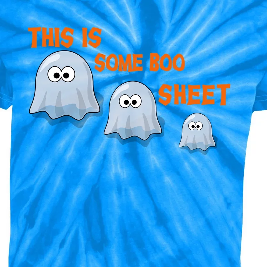 This Is Some Boo Sheet Cute Family Halloween Funny Gift Kids Tie-Dye T-Shirt