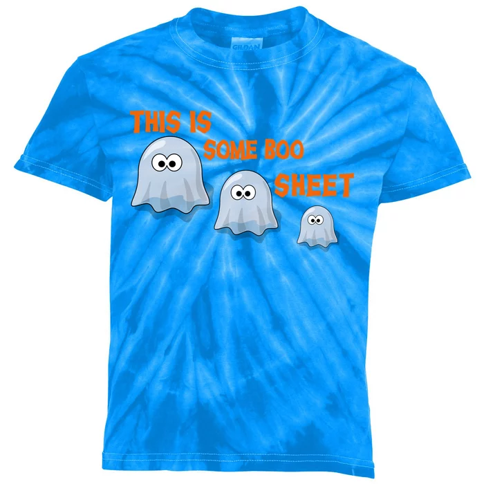 This Is Some Boo Sheet Cute Family Halloween Funny Gift Kids Tie-Dye T-Shirt