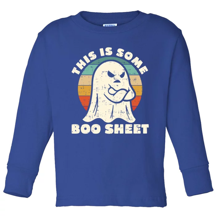 This Is Some Boo Sheet Funny Halloween Costumes Great Gift Toddler Long Sleeve Shirt