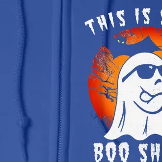 This Is Some Boo Sheet Ghost Retro Halloween Costume Full Zip Hoodie