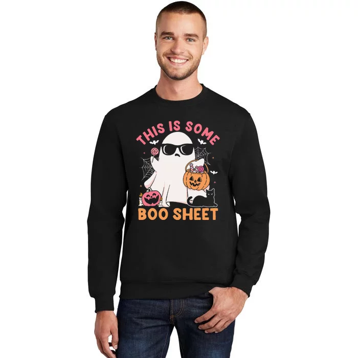 This Is Some Boo Sheet Cute Ghost Retro Halloween Costume Gift Sweatshirt