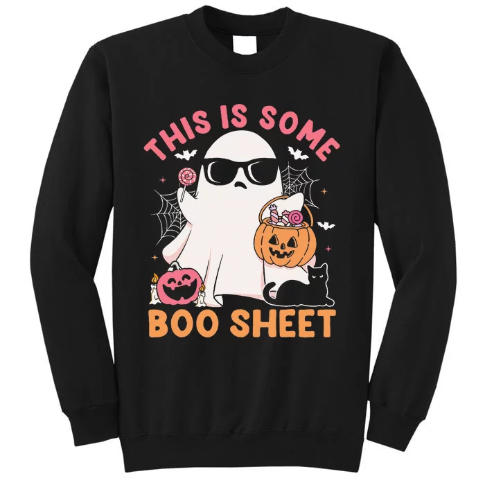 This Is Some Boo Sheet Cute Ghost Retro Halloween Costume Gift Sweatshirt