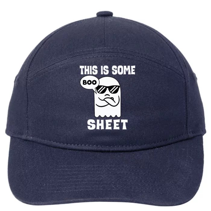 This Is Some Boo Sheet Retro Halloween Costume 7-Panel Snapback Hat