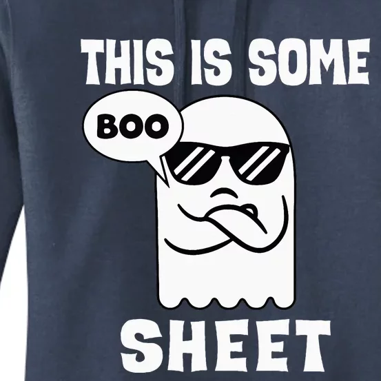 This Is Some Boo Sheet Retro Halloween Costume Women's Pullover Hoodie