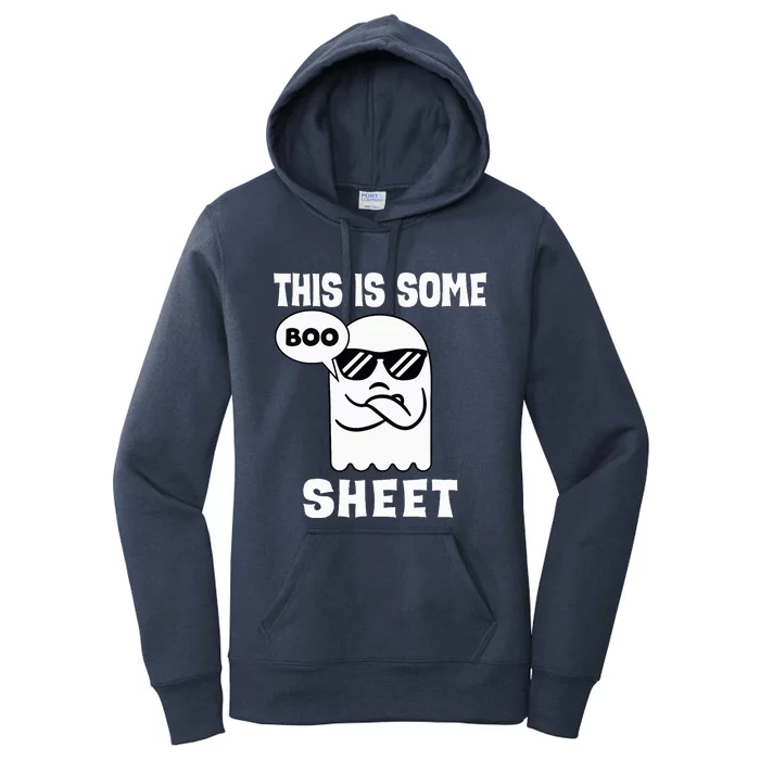 This Is Some Boo Sheet Retro Halloween Costume Women's Pullover Hoodie