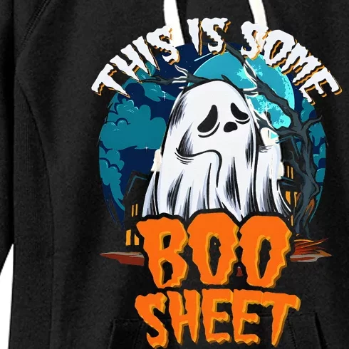 This Is Some Boo Sheet Ghost Halloween Costume Women's Fleece Hoodie