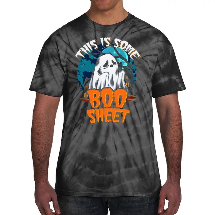 This Is Some Boo Sheet Ghost Halloween Costume Tie-Dye T-Shirt