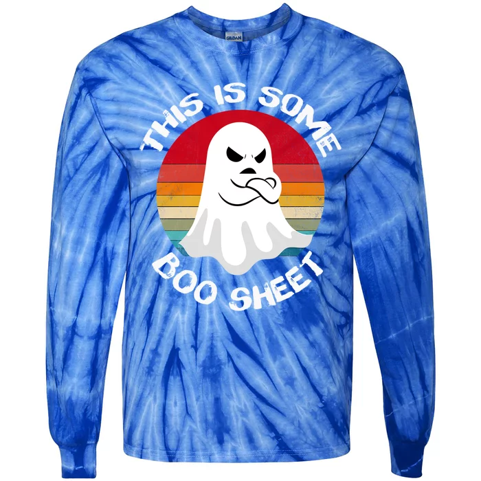 This Is Some Boo Sheet Ghost Vintage Halloween Costume Cute Gift Tie-Dye Long Sleeve Shirt