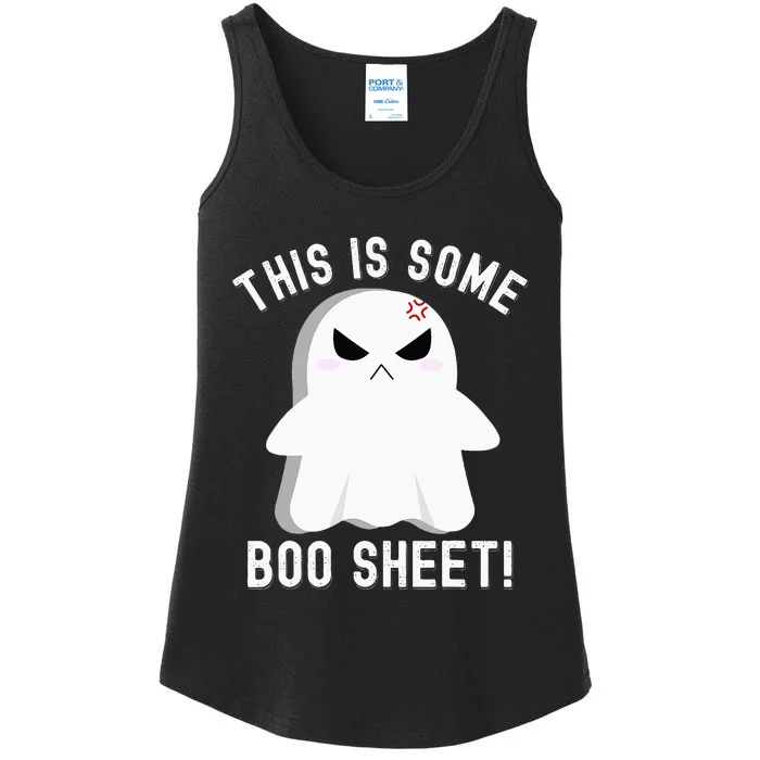 This Is Some Boo Sheet Halloween Ghost Costume Ladies Essential Tank