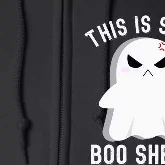 This Is Some Boo Sheet Halloween Ghost Costume Full Zip Hoodie