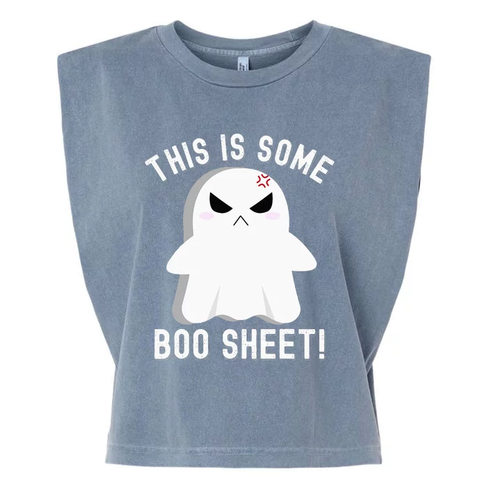 This Is Some Boo Sheet Halloween Ghost Costume Garment-Dyed Women's Muscle Tee