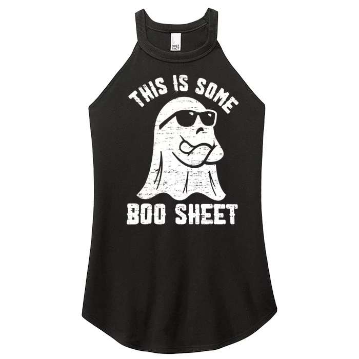 This Is Some Boo Sheet Halloween Ghost Funny Women’s Perfect Tri Rocker Tank