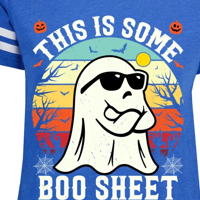 This Is Some Boo Sheet Ghost Halloween Funny Halloween Great Gift Enza Ladies Jersey Football T-Shirt