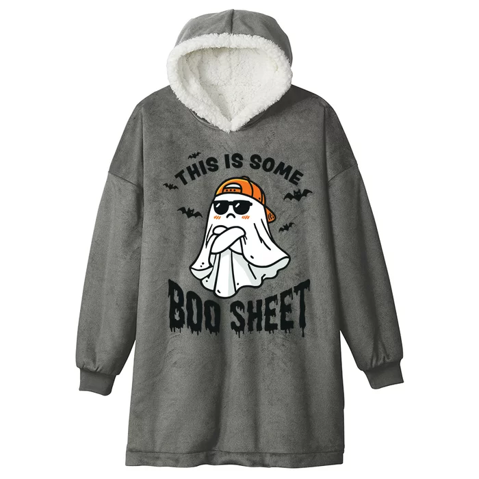 This Is Some Boo Sheet Ghost Funny Halloween Hooded Wearable Blanket