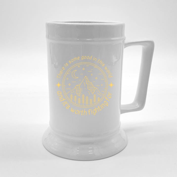 There Is Some Good In This World Mountain Landscape Fantasy Front & Back Beer Stein