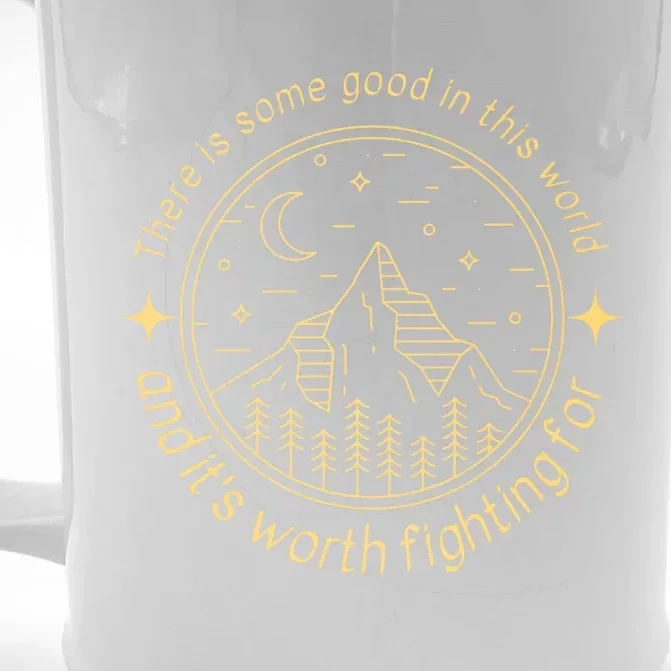 There Is Some Good In This World Mountain Landscape Fantasy Front & Back Beer Stein