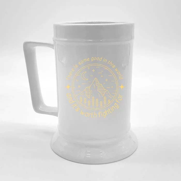 There Is Some Good In This World Mountain Landscape Fantasy Front & Back Beer Stein