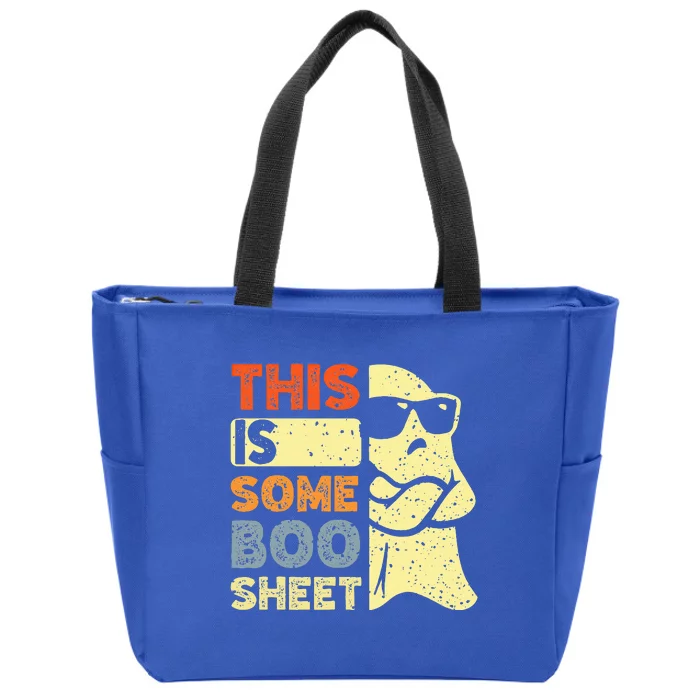 This Is Some Boo Sheet Ghost Halloween Costume Zip Tote Bag