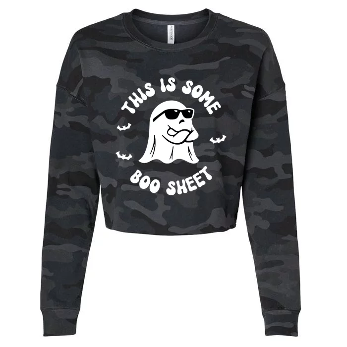 This Is Some Boo Sheet Gift Cropped Pullover Crew