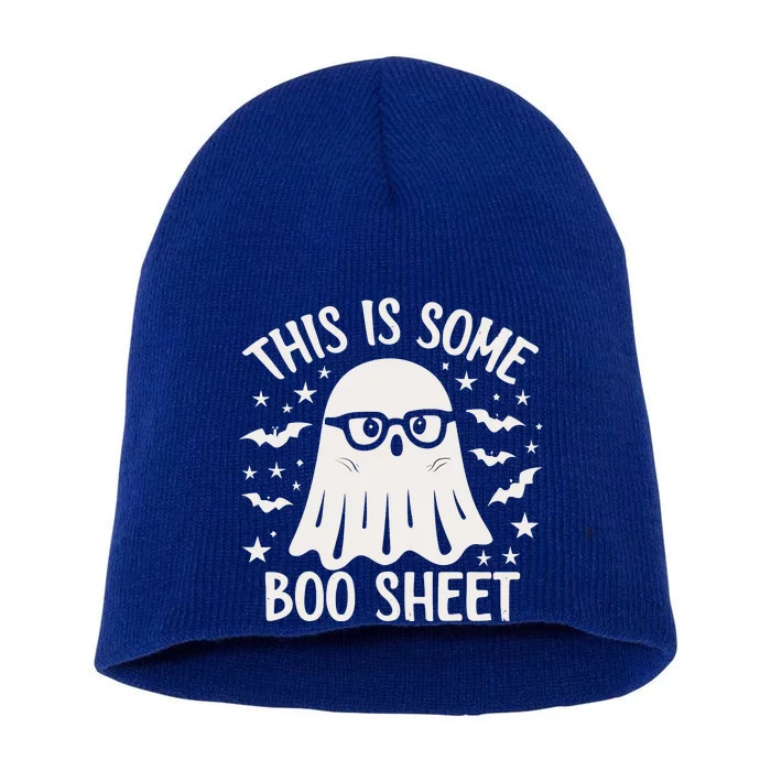 This Is Some Boo Sheet Ghost Halloween Short Acrylic Beanie