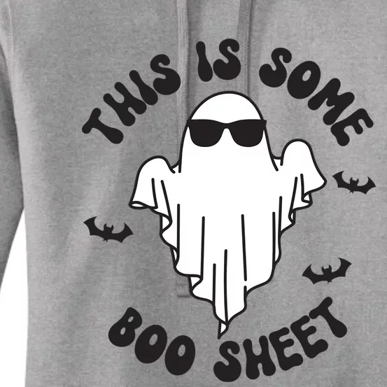 This Is Some Boo Sheet Boo Sheet Retro Halloween Gift Women's Pullover Hoodie