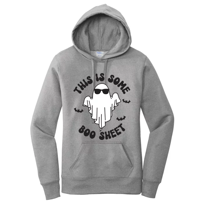 This Is Some Boo Sheet Boo Sheet Retro Halloween Gift Women's Pullover Hoodie