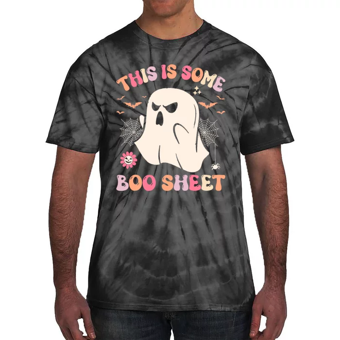 This Is Some Boo Sheet Ghost Halloween Costume Funny Ghost Tie-Dye T-Shirt