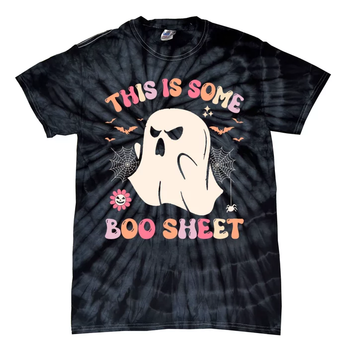 This Is Some Boo Sheet Ghost Halloween Costume Funny Ghost Tie-Dye T-Shirt