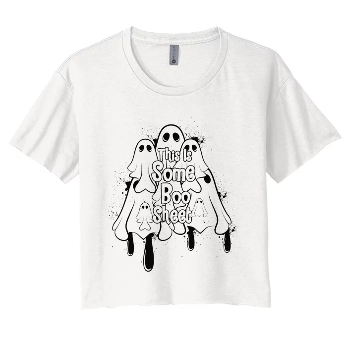 This Is Some Boo Cute For Halloween Women's Crop Top Tee