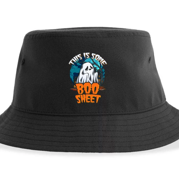 This Is Some Boo Sheet Ghost Halloween Costume Sustainable Bucket Hat