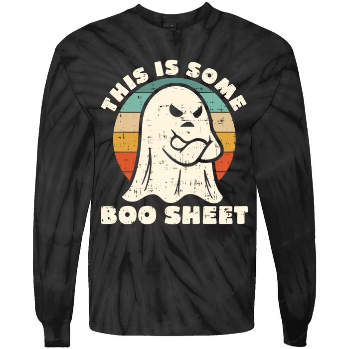 This Is Some Boo Sheet Funny Halloween Costumes Men Women Tie-Dye Long Sleeve Shirt