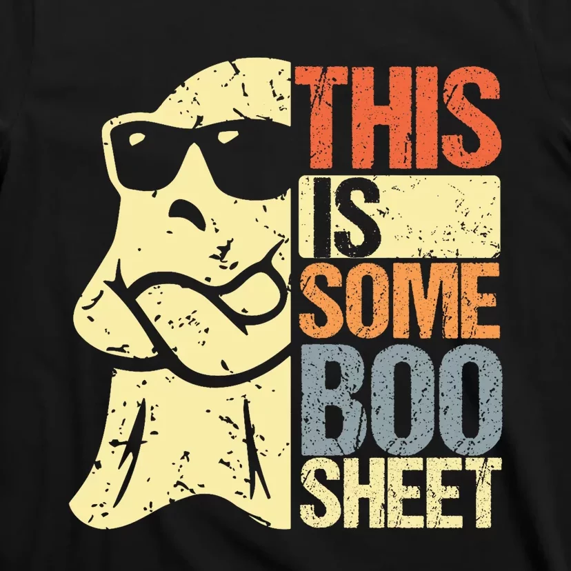 This Is Some Boo Sheet Ghost Retro Halloween Costume Design T-Shirt