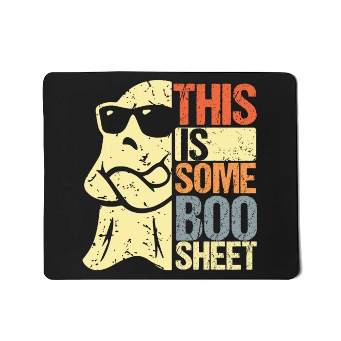 This Is Some Boo Sheet Ghost Retro Halloween Costume Design Mousepad